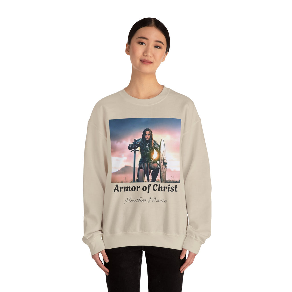 Armor of Christ Sweatshirt — Christian Faith Crewneck with Scripture (Romans 16:20)