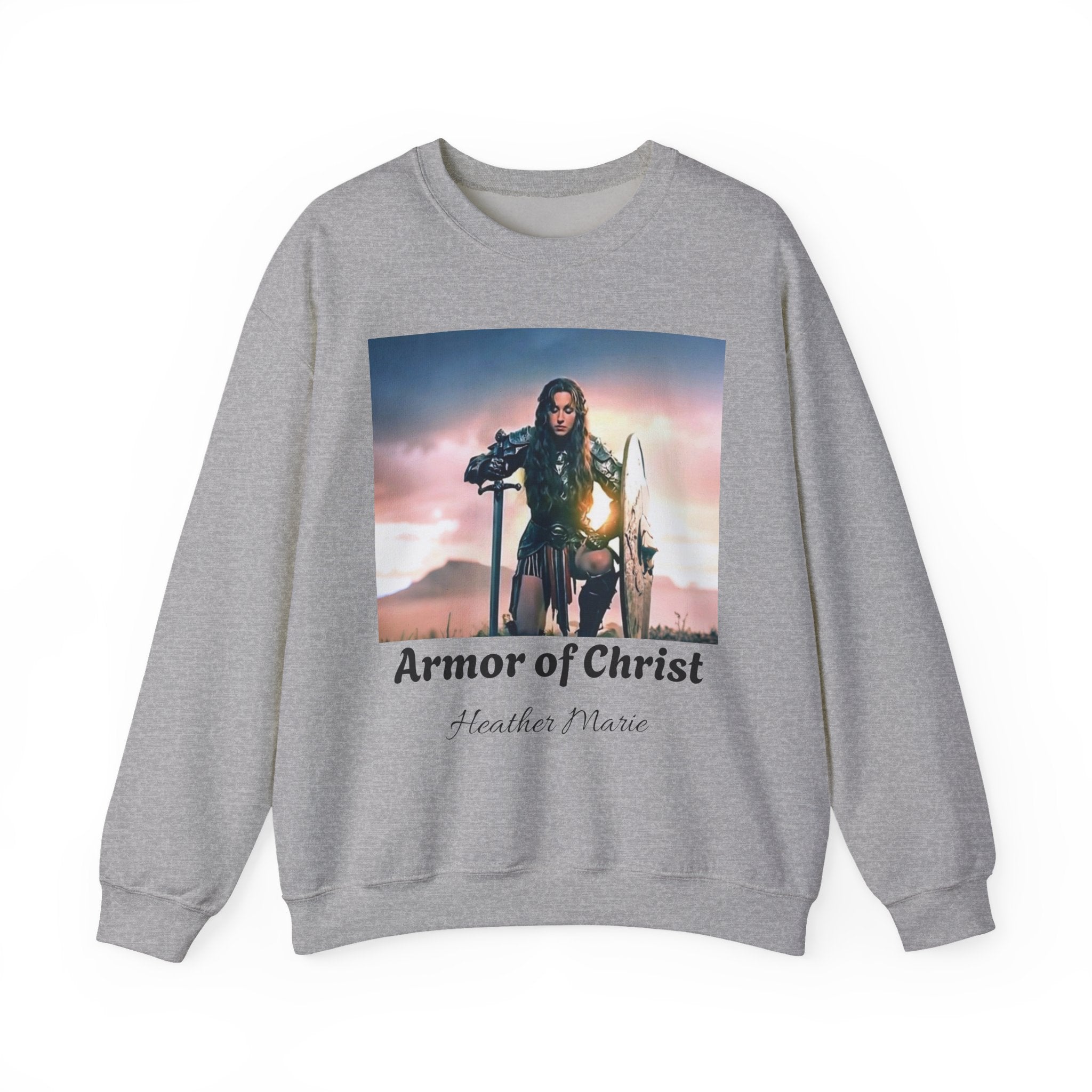 Armor of Christ Sweatshirt — Christian Faith Crewneck with Scripture (Romans 16:20)