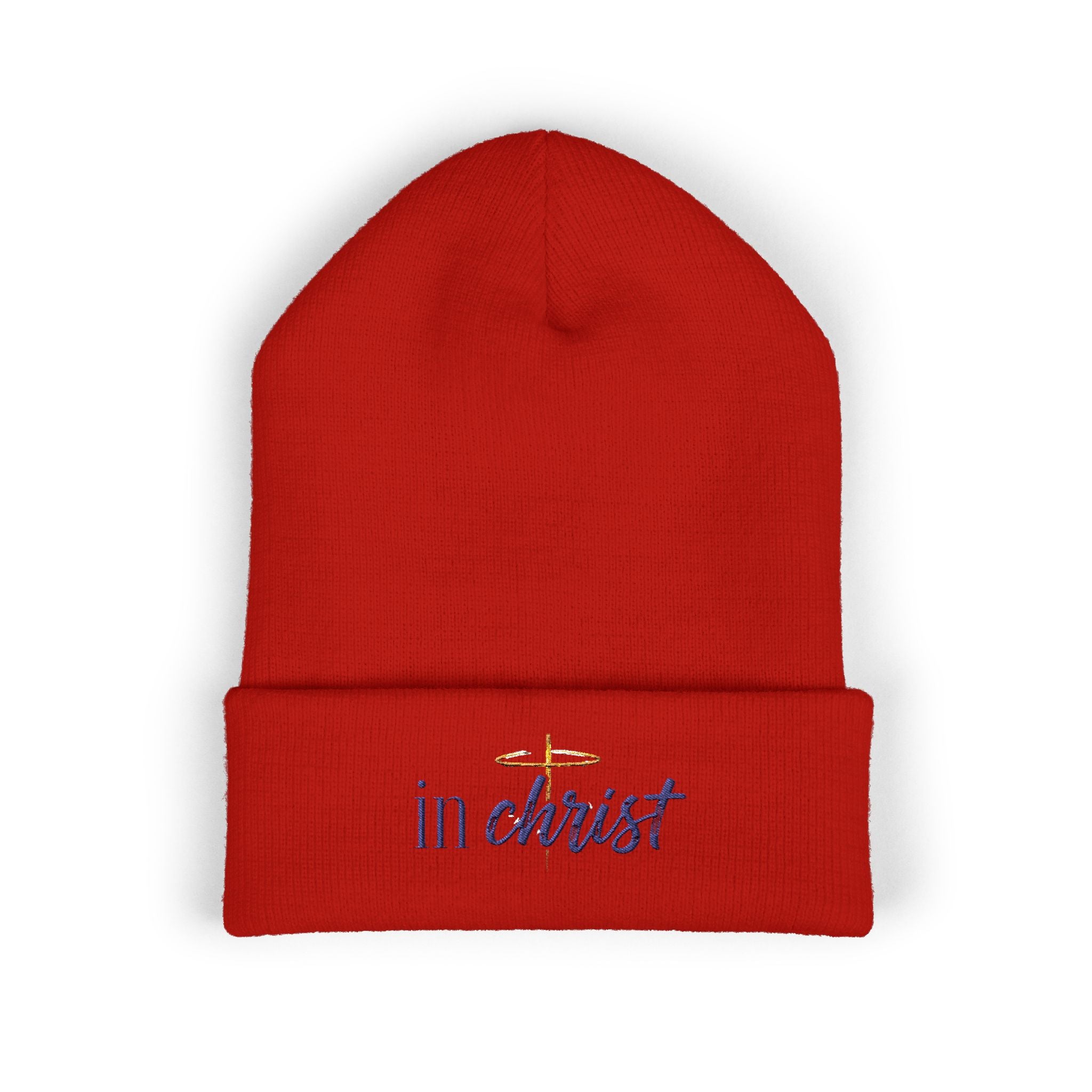Embroidered Cuffed Beanie — "Never Bitter Only Better" Cozy Knit Hat