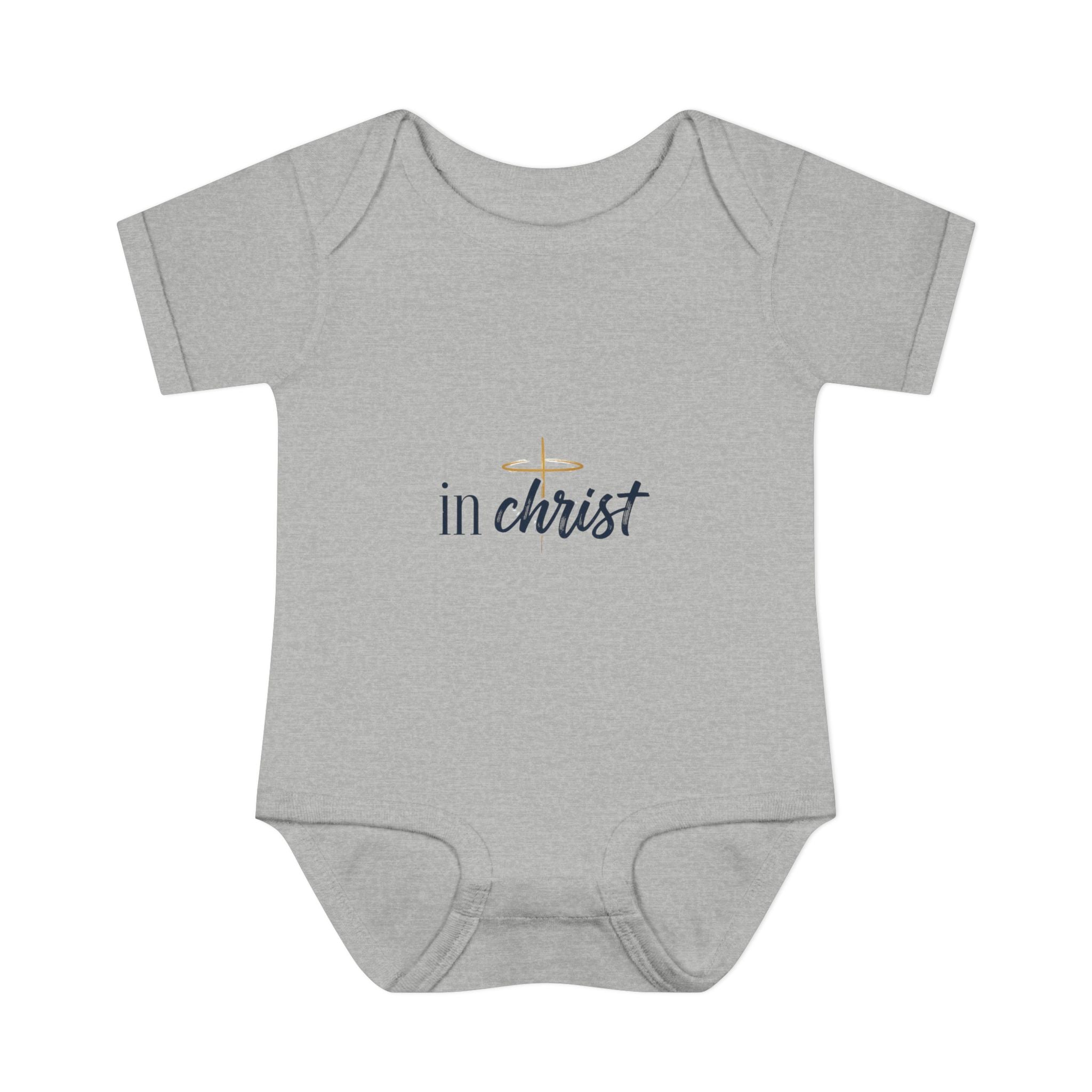 Infant Bodysuit "In Christ" - Baby Christian Onesie, Baptism/Newborn Gift