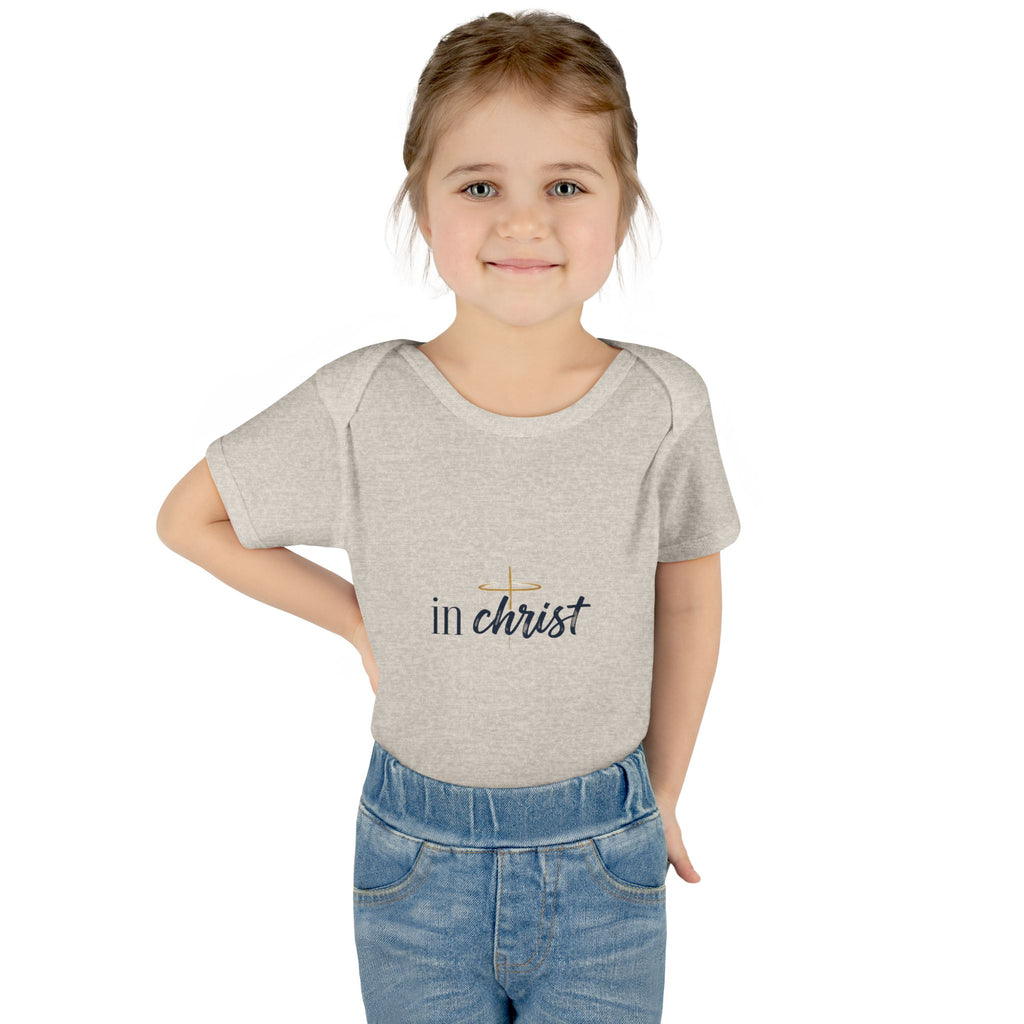 Infant Bodysuit "In Christ" - Baby Christian Onesie, Baptism/Newborn Gift