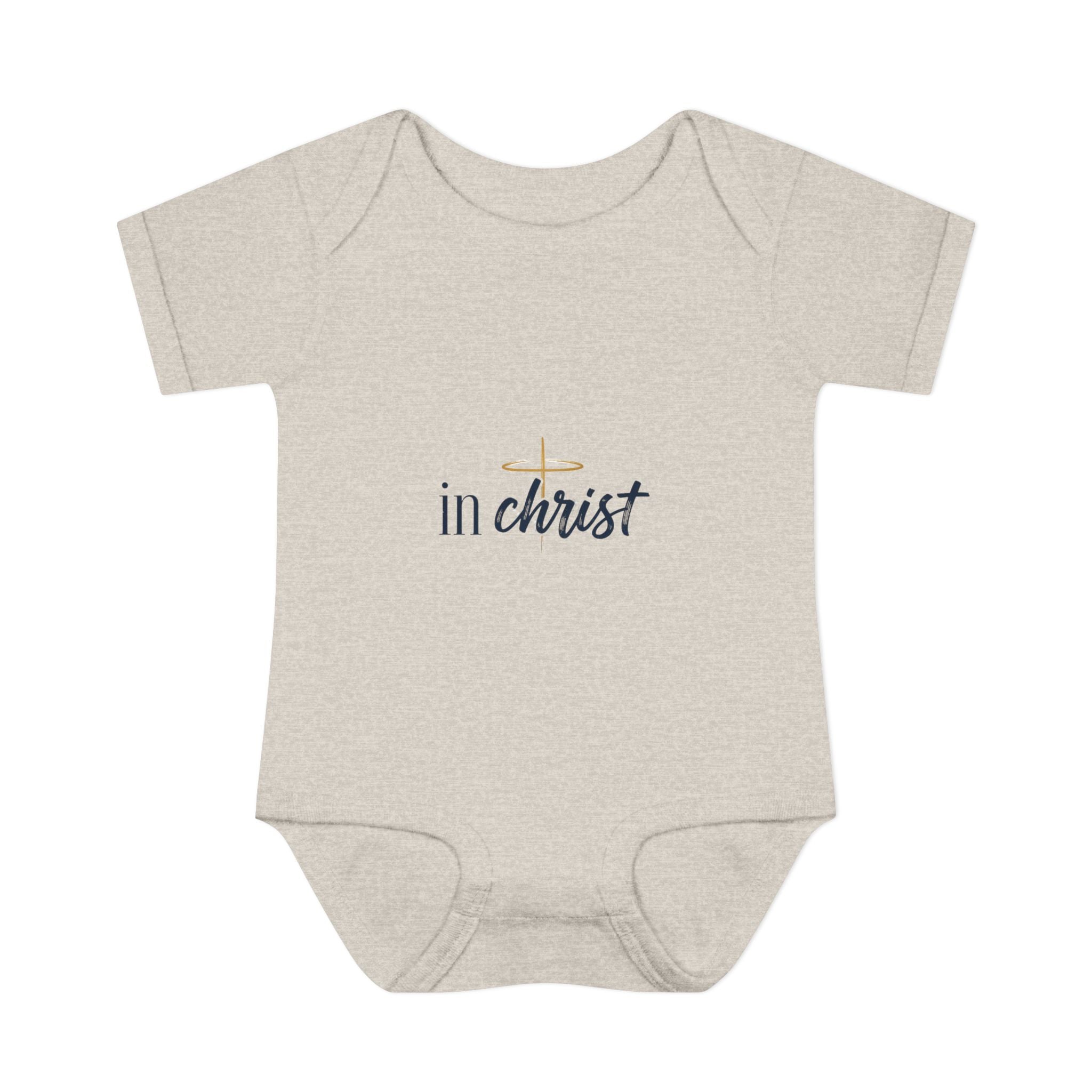 Infant Bodysuit "In Christ" - Baby Christian Onesie, Baptism/Newborn Gift