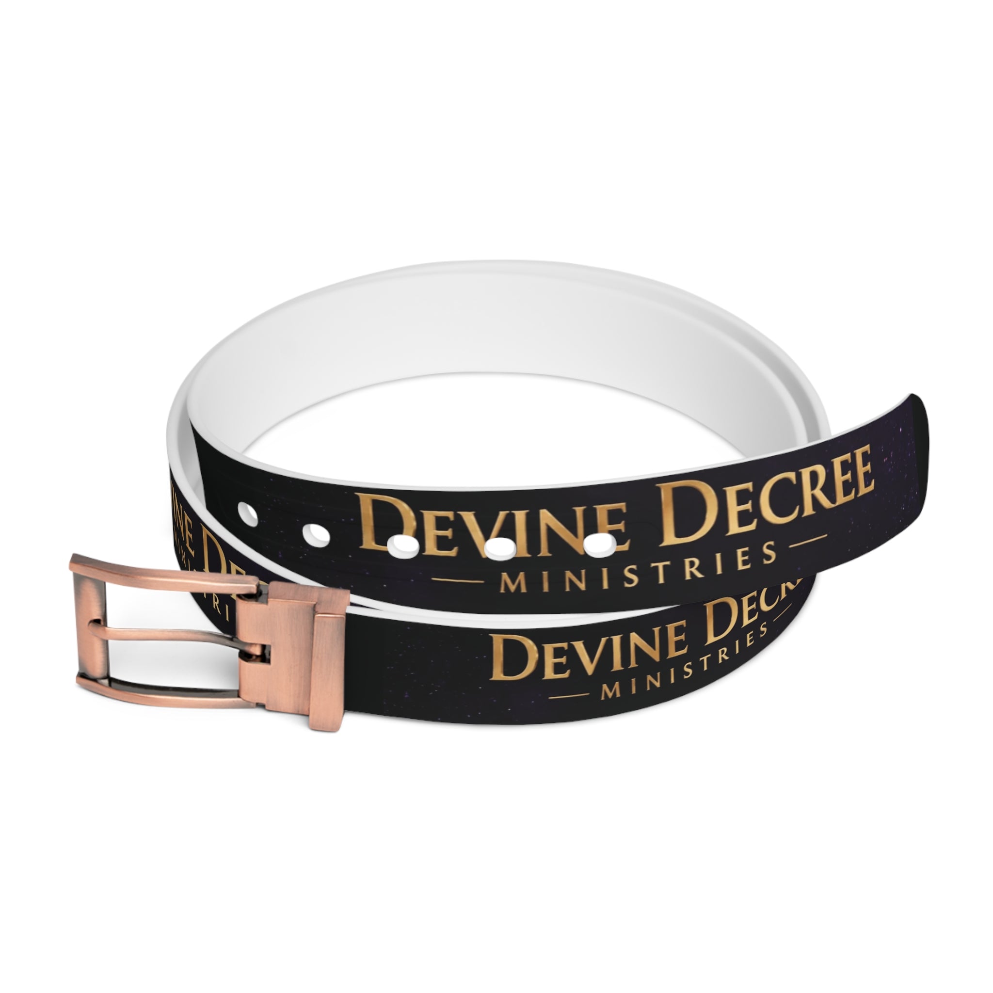 Devine Decree Ministries Logo Belt — Religious Branded Apparel