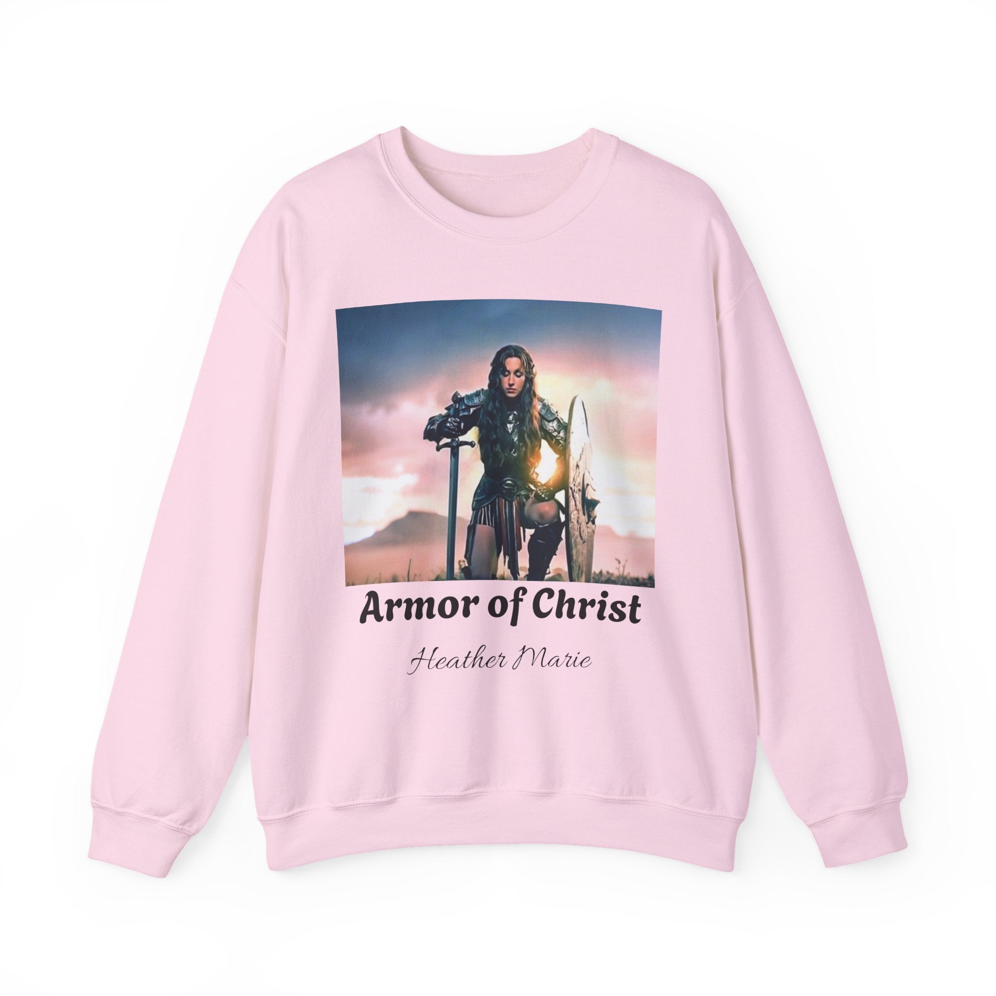 Armor of Christ Sweatshirt — Christian Faith Crewneck with Scripture (Romans 16:20)