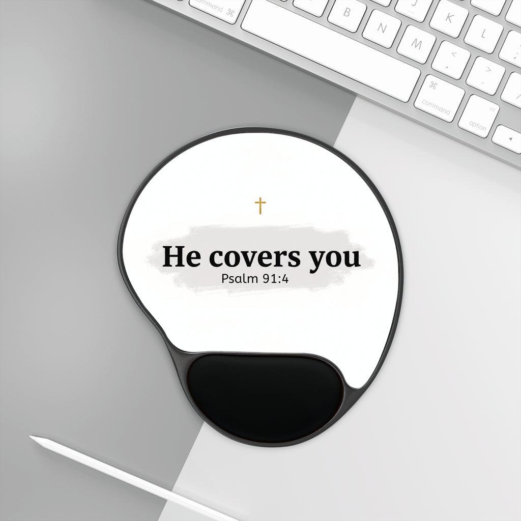 Devine Decree Ministries Gold Logo Mouse Pad with Wrist Rest