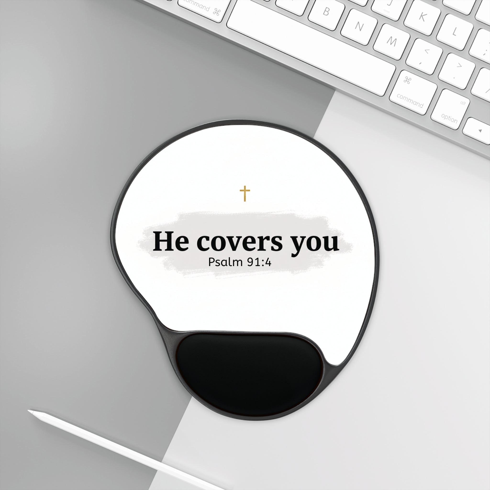 Devine Decree Ministries Gold Logo Mouse Pad with Wrist Rest