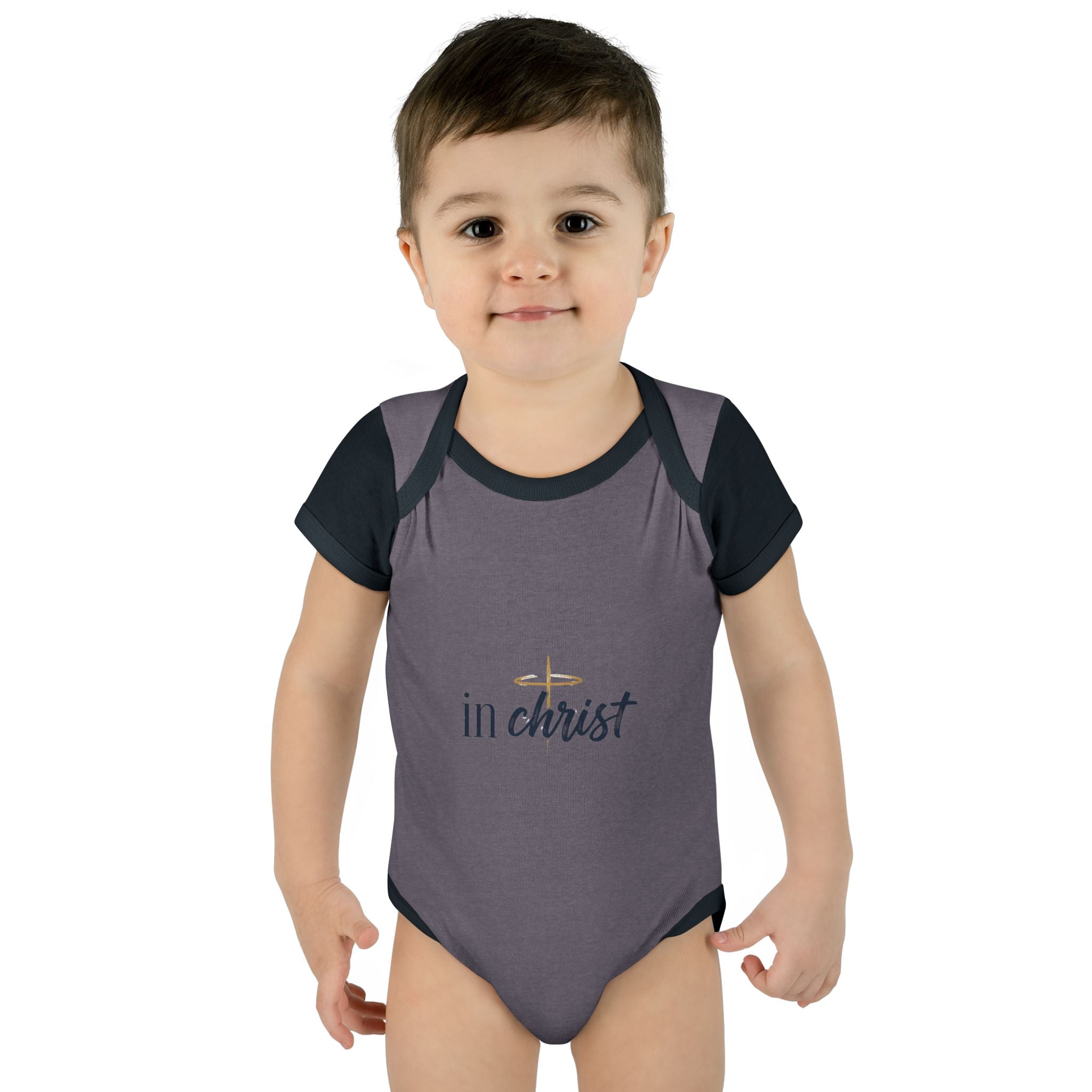 Infant Bodysuit "In Christ" - Baby Christian Onesie, Baptism/Newborn Gift