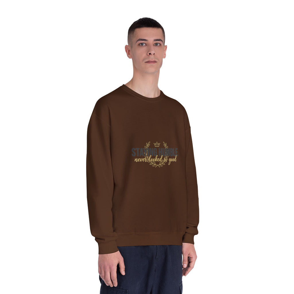 Staying Humble Crewneck Sweatshirt – Minimal Inspirational Graphic