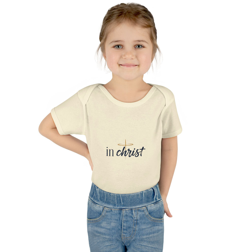 Infant Bodysuit "In Christ" - Baby Christian Onesie, Baptism/Newborn Gift