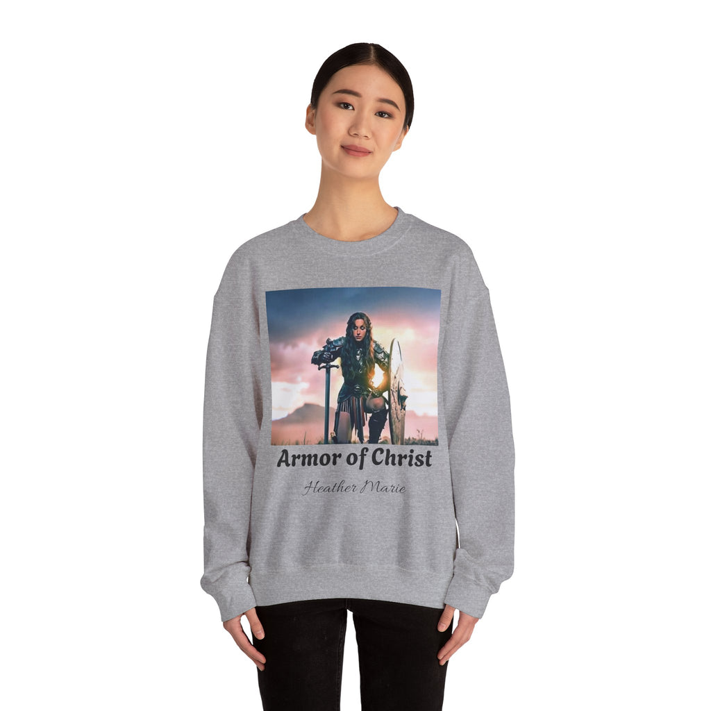 Armor of Christ Sweatshirt — Christian Faith Crewneck with Scripture (Romans 16:20)