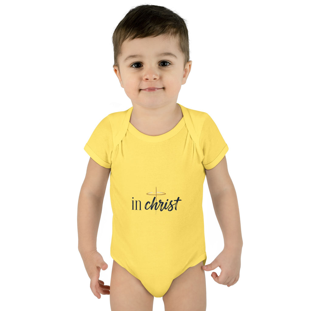 Infant Bodysuit "In Christ" - Baby Christian Onesie, Baptism/Newborn Gift