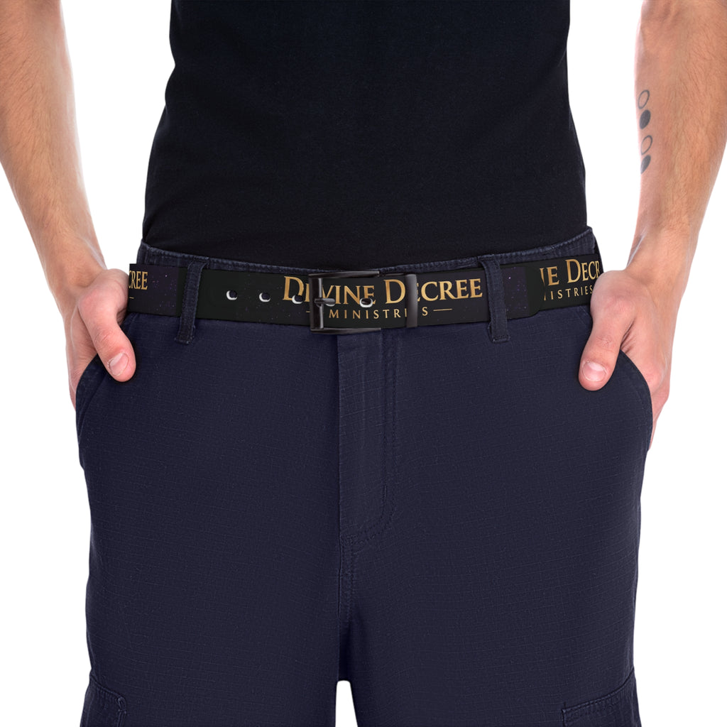 Devine Decree Ministries Logo Belt — Religious Branded Apparel