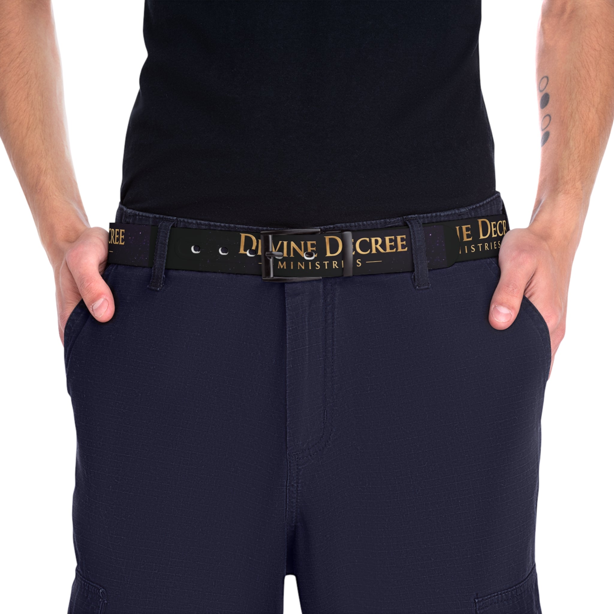 Devine Decree Ministries Logo Belt — Religious Branded Apparel