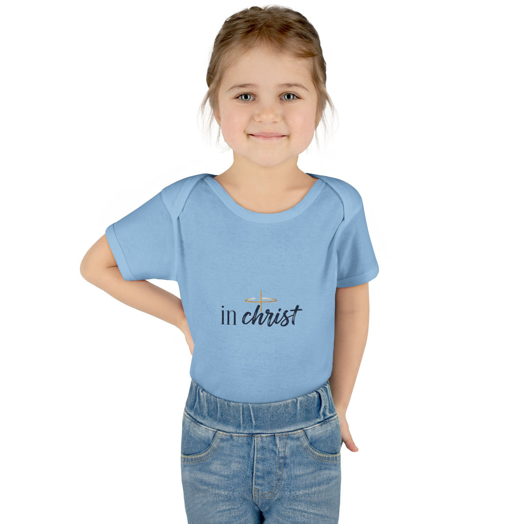 Infant Bodysuit "In Christ" - Baby Christian Onesie, Baptism/Newborn Gift