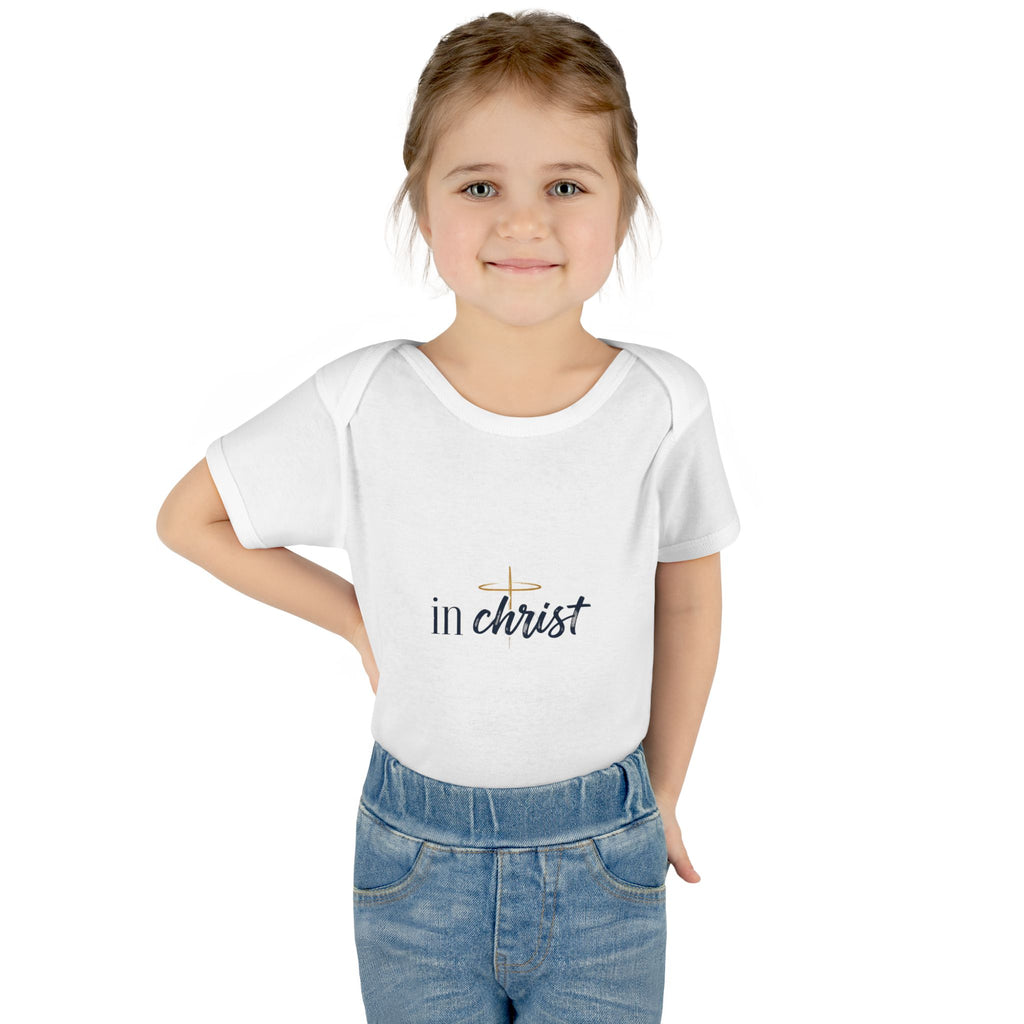 Infant Bodysuit "In Christ" - Baby Christian Onesie, Baptism/Newborn Gift