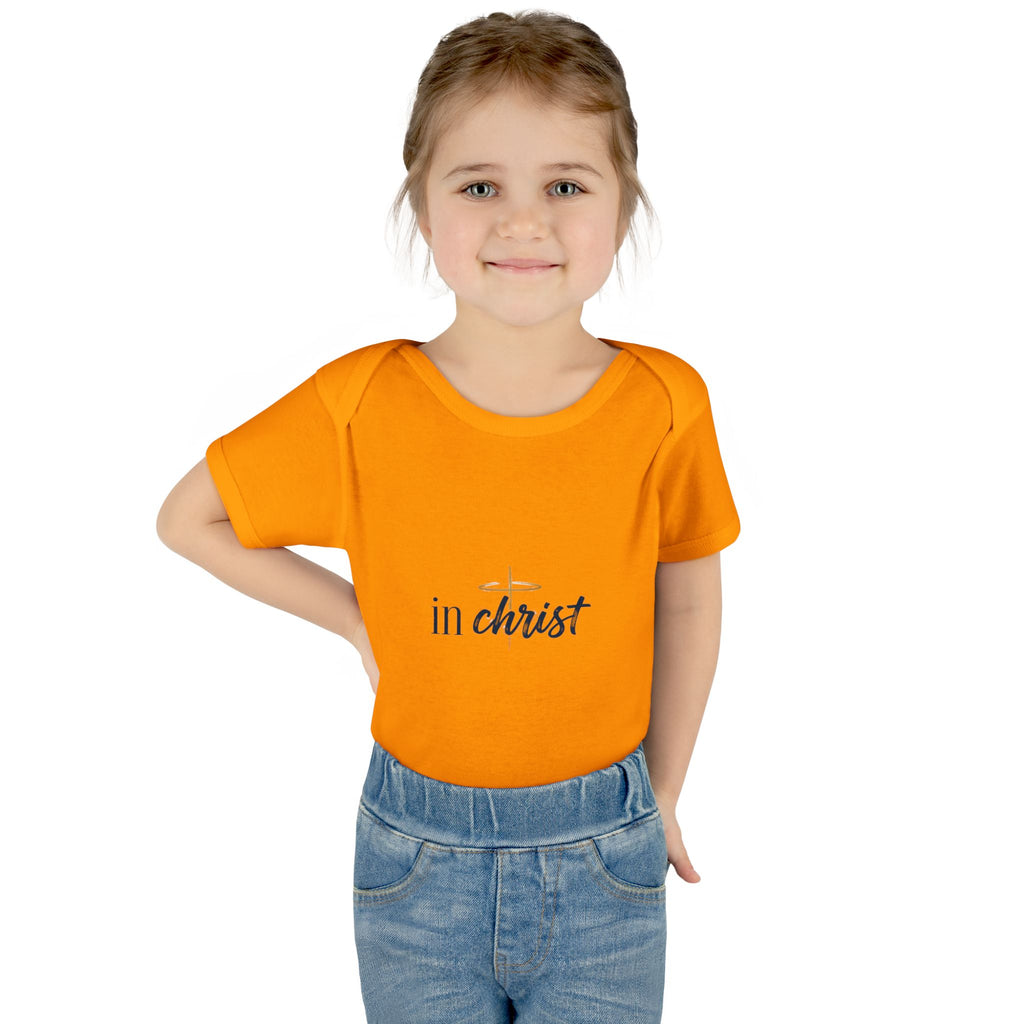 Infant Bodysuit "In Christ" - Baby Christian Onesie, Baptism/Newborn Gift