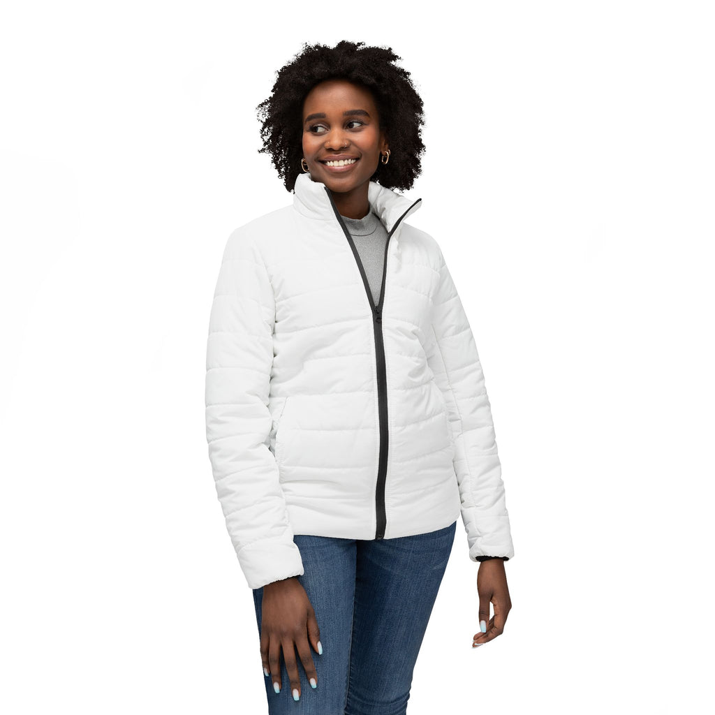 Women’s Puffer Jacket — “We Are The Walking Ministry” Graphic