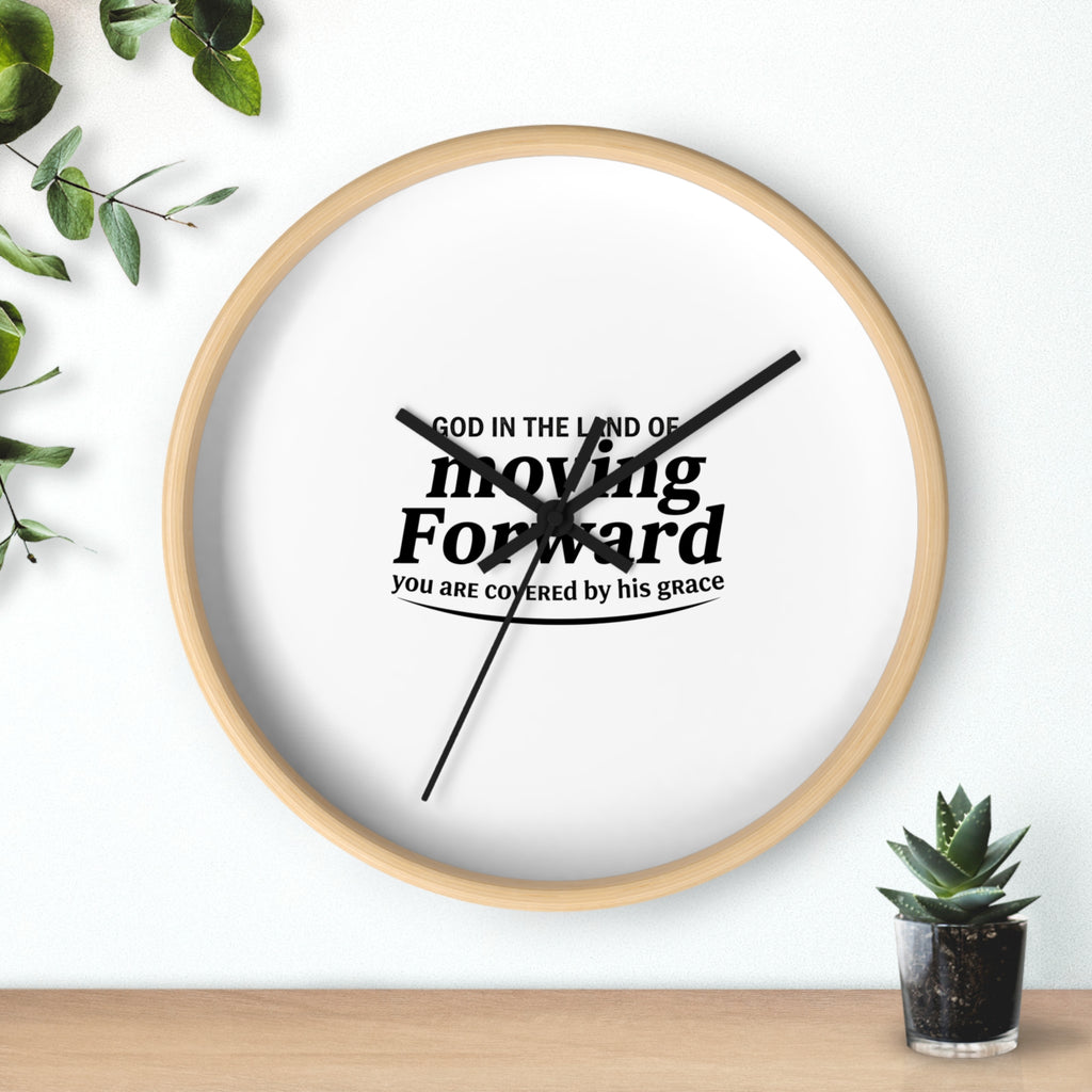 Devine Decree Ministries Wall Clock — Gold Cross & Musical Notes Church Clock
