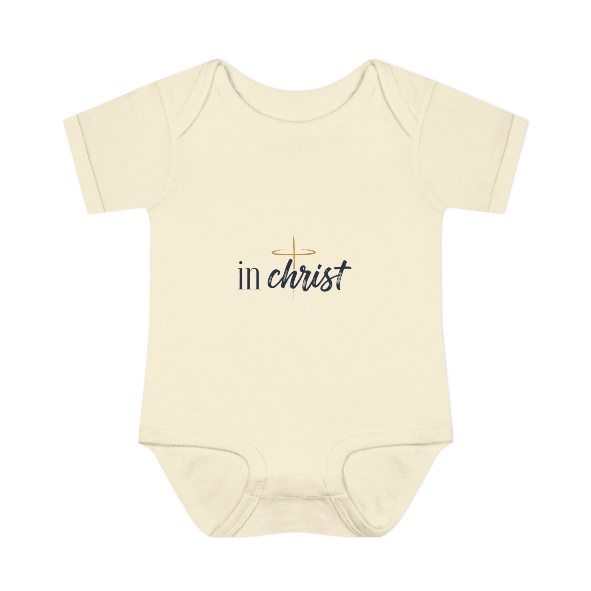 Infant Bodysuit "In Christ" - Baby Christian Onesie, Baptism/Newborn Gift