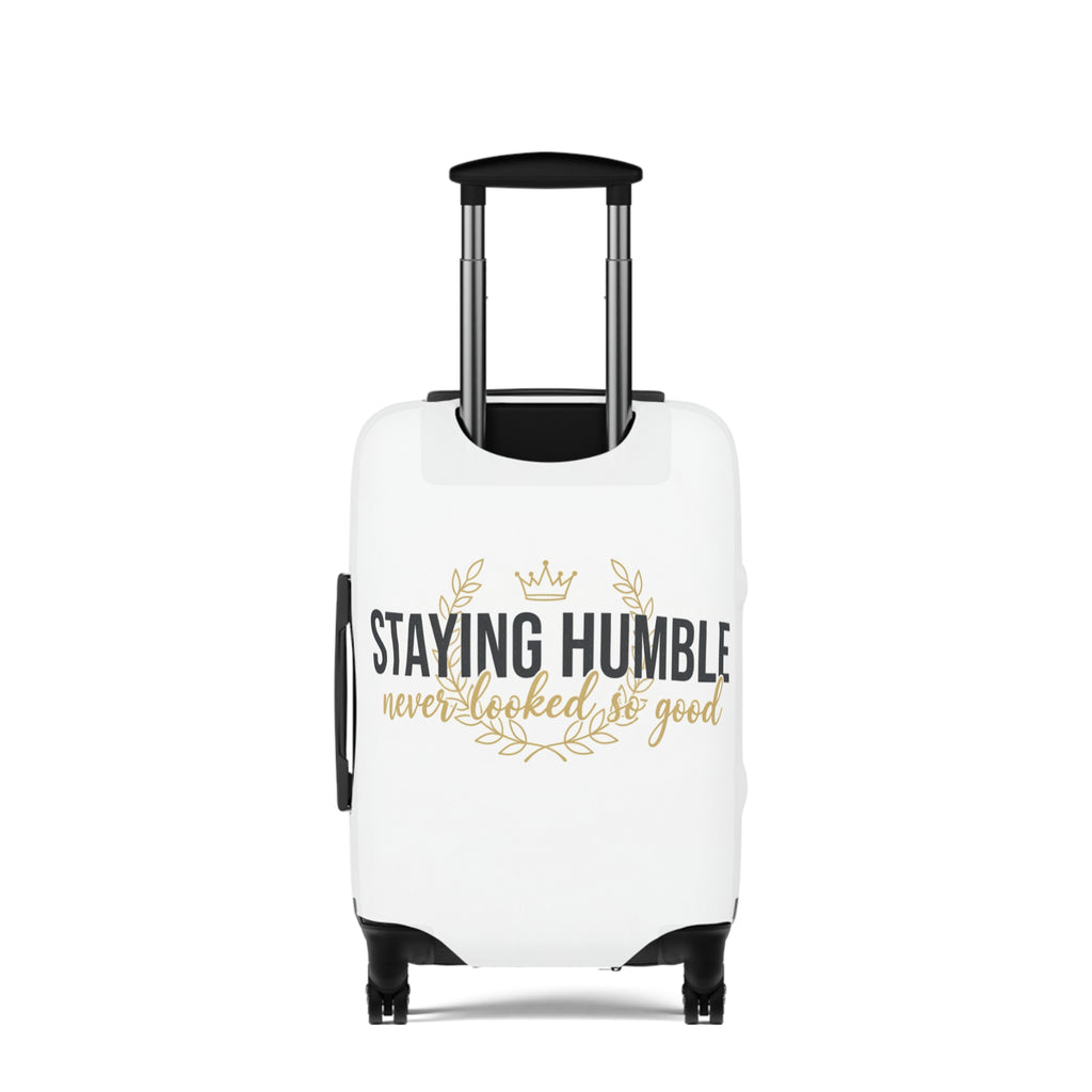 Luggage Cover — "Staying Humble Never Looked So Good" Decorative Travel Protector