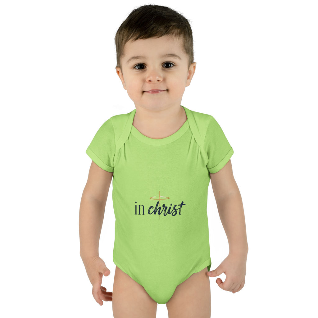 Infant Bodysuit "In Christ" - Baby Christian Onesie, Baptism/Newborn Gift