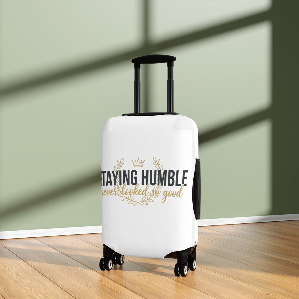 Luggage Cover — "Staying Humble Never Looked So Good" Decorative Travel Protector