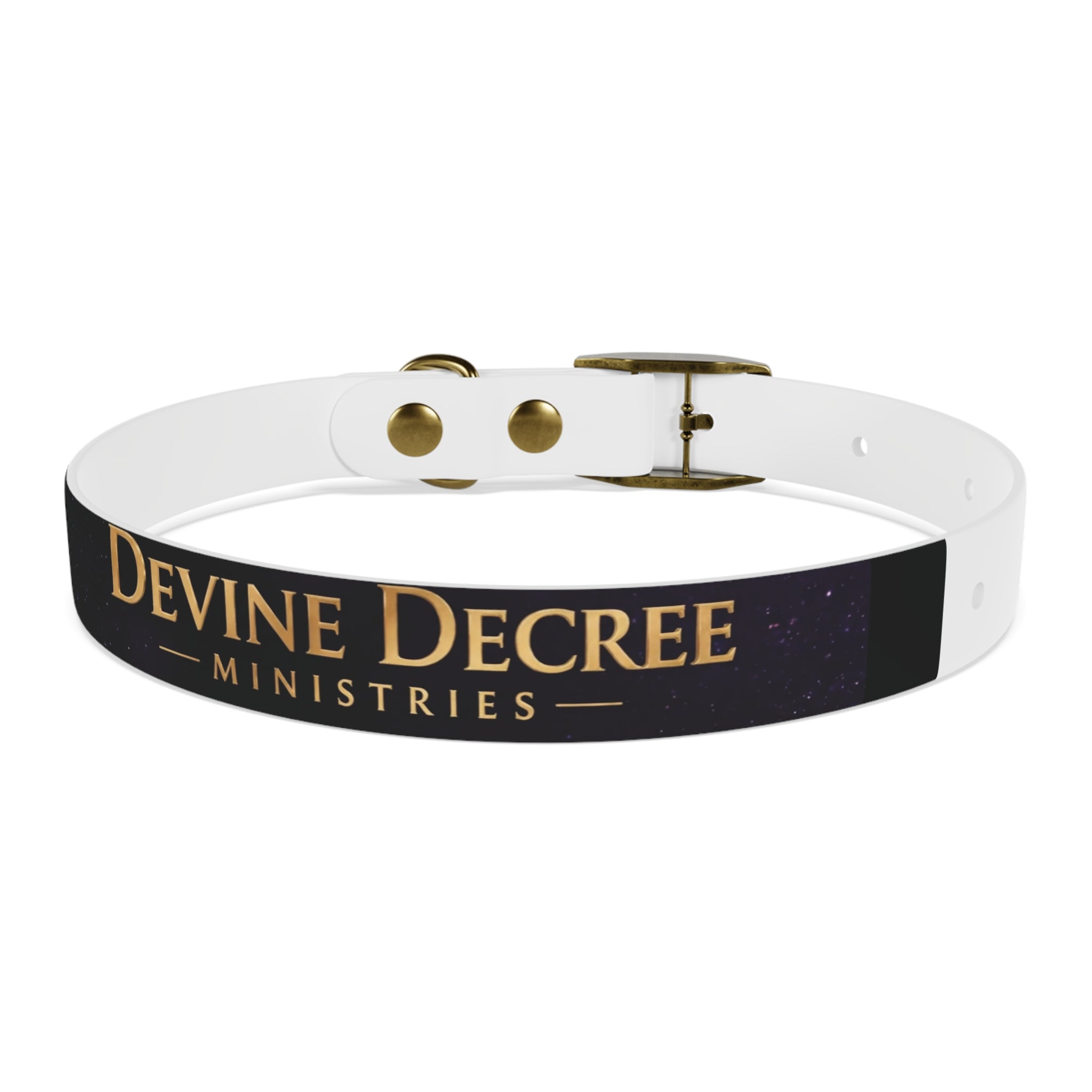 Devine Decree Ministries Dog Collar — Custom Religious Pet Collar