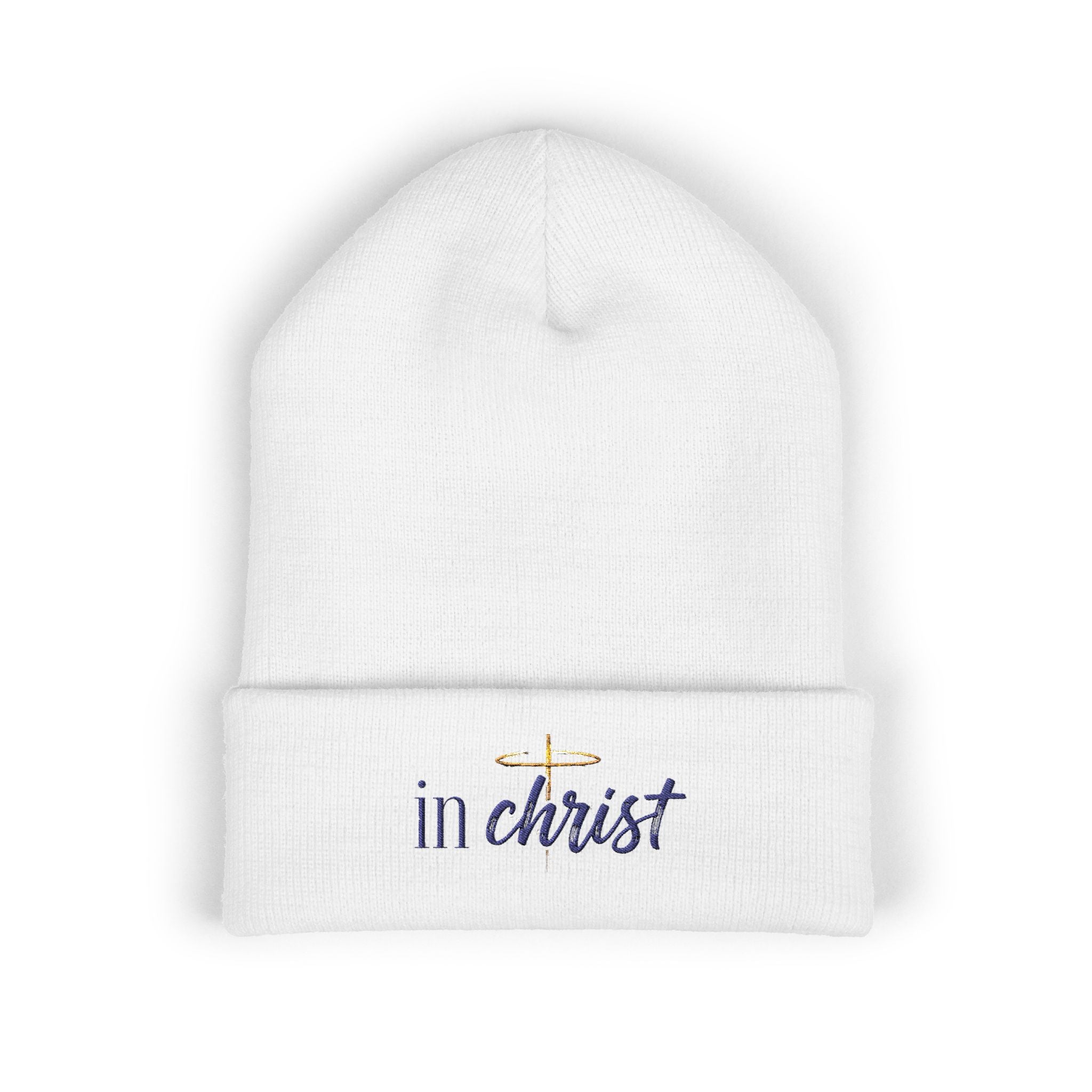 Embroidered Cuffed Beanie — "Never Bitter Only Better" Cozy Knit Hat