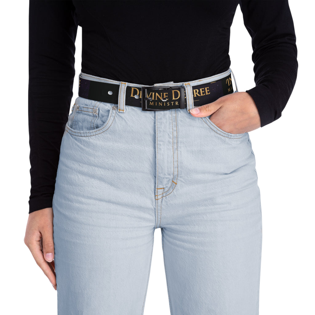 Devine Decree Ministries Logo Belt — Religious Branded Apparel
