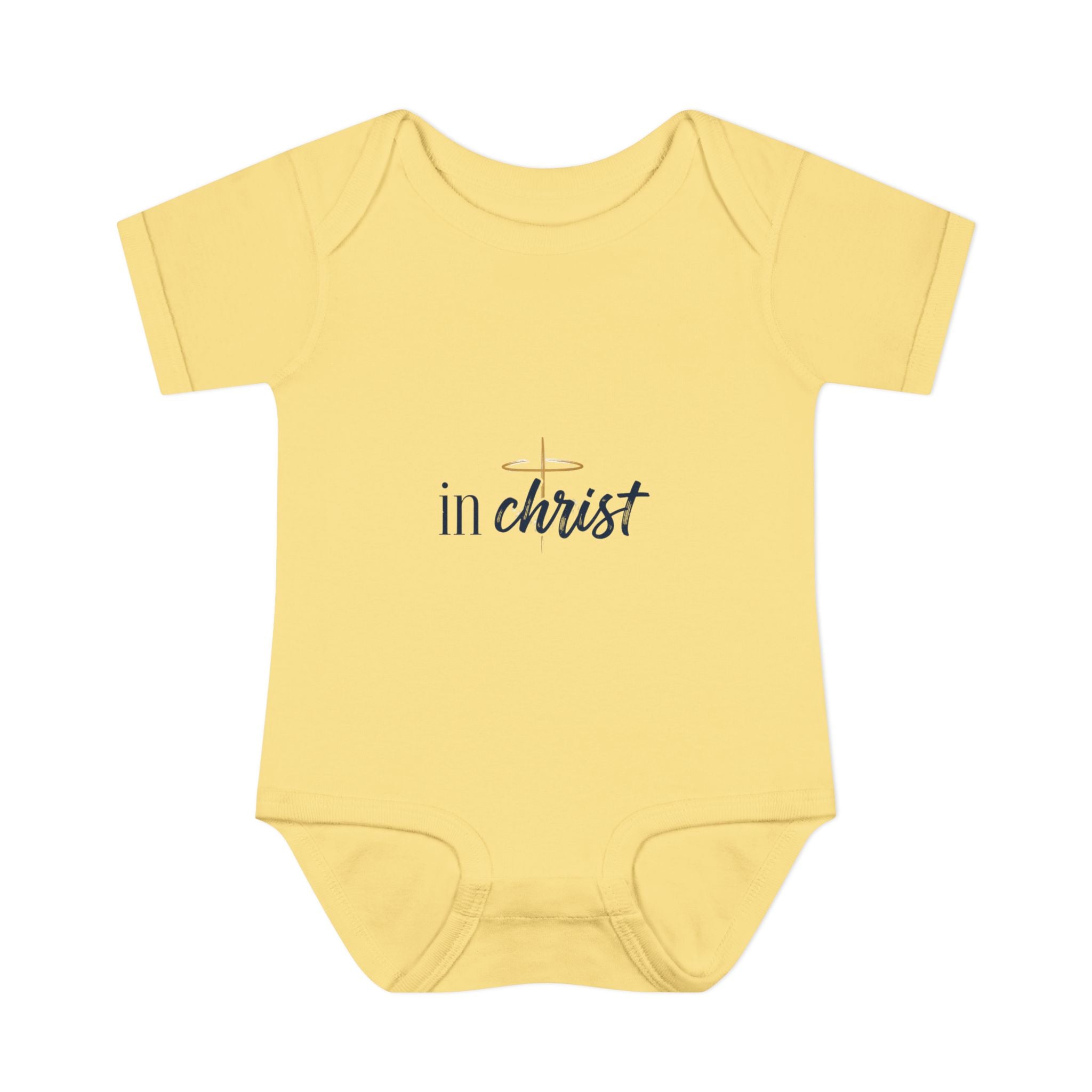 Infant Bodysuit "In Christ" - Baby Christian Onesie, Baptism/Newborn Gift