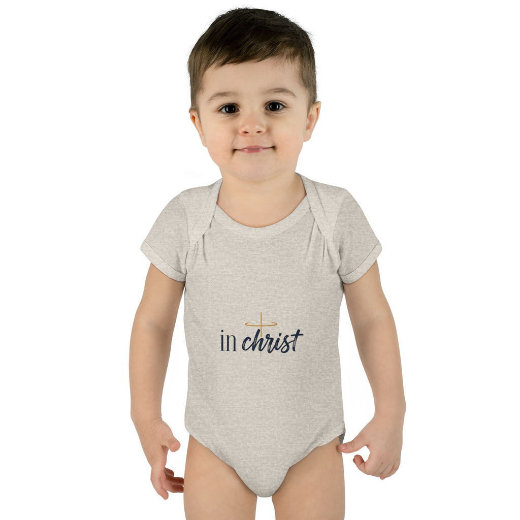 Infant Bodysuit "In Christ" - Baby Christian Onesie, Baptism/Newborn Gift