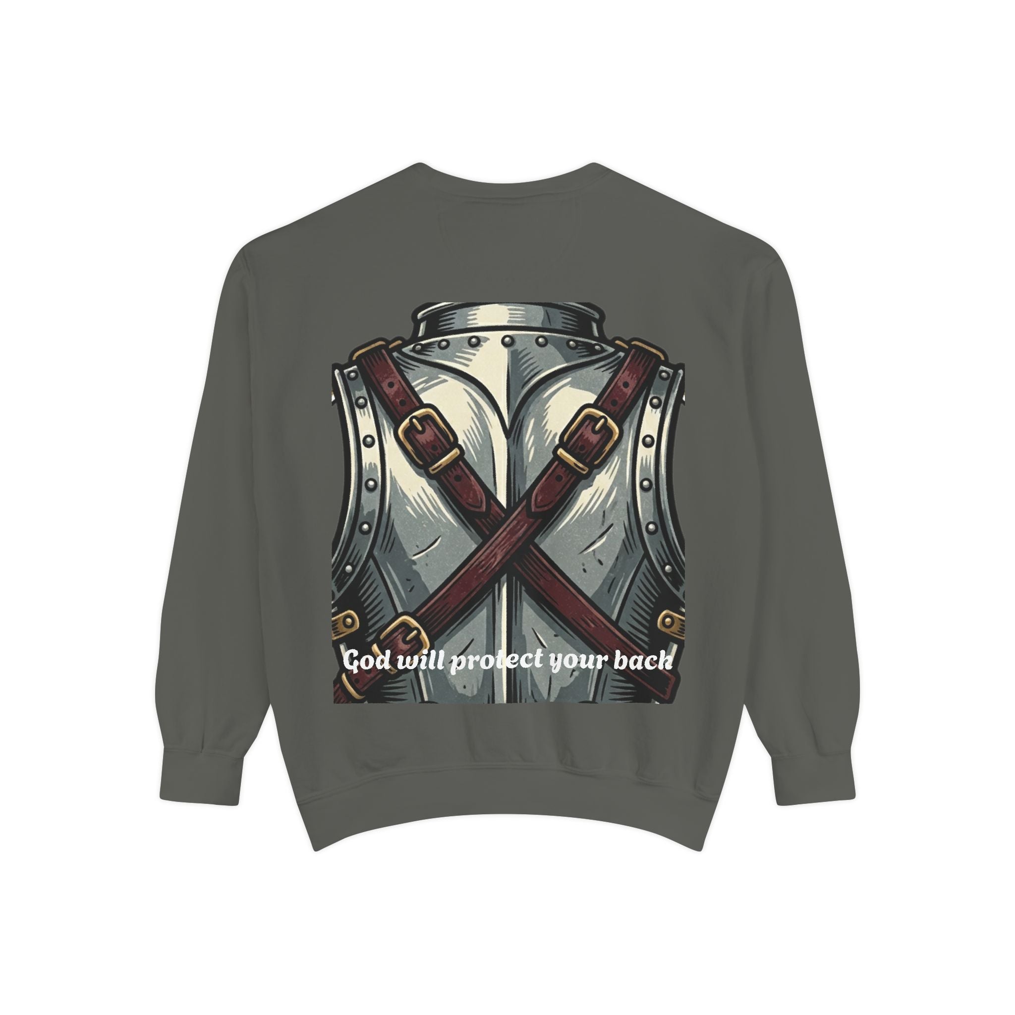 Armor of God Sweatshirt – 'Put On Full Armor of God' Christian Graphic Pullover