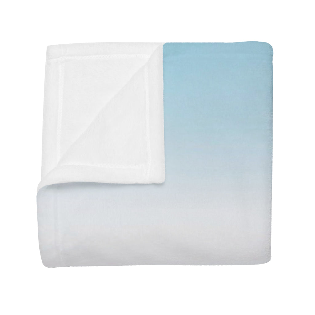 Mist-Covered Mountain Plush Fleece Blanket — Soft Scenic Landscape Throw