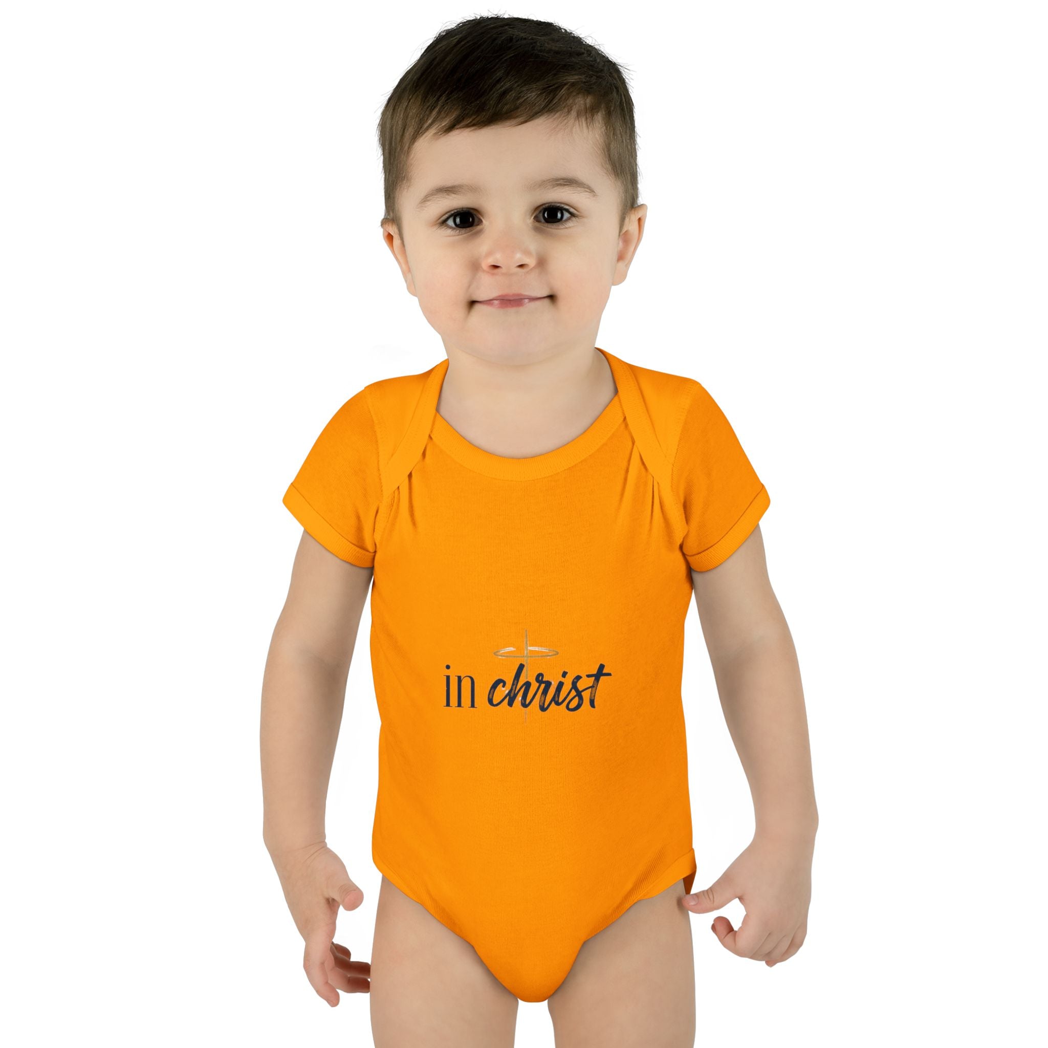Infant Bodysuit "In Christ" - Baby Christian Onesie, Baptism/Newborn Gift