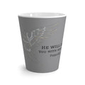 Inspirational Psalm 91 Latte Mug — 'He Will Cover You With His Feathers' Faith Coffee Cup