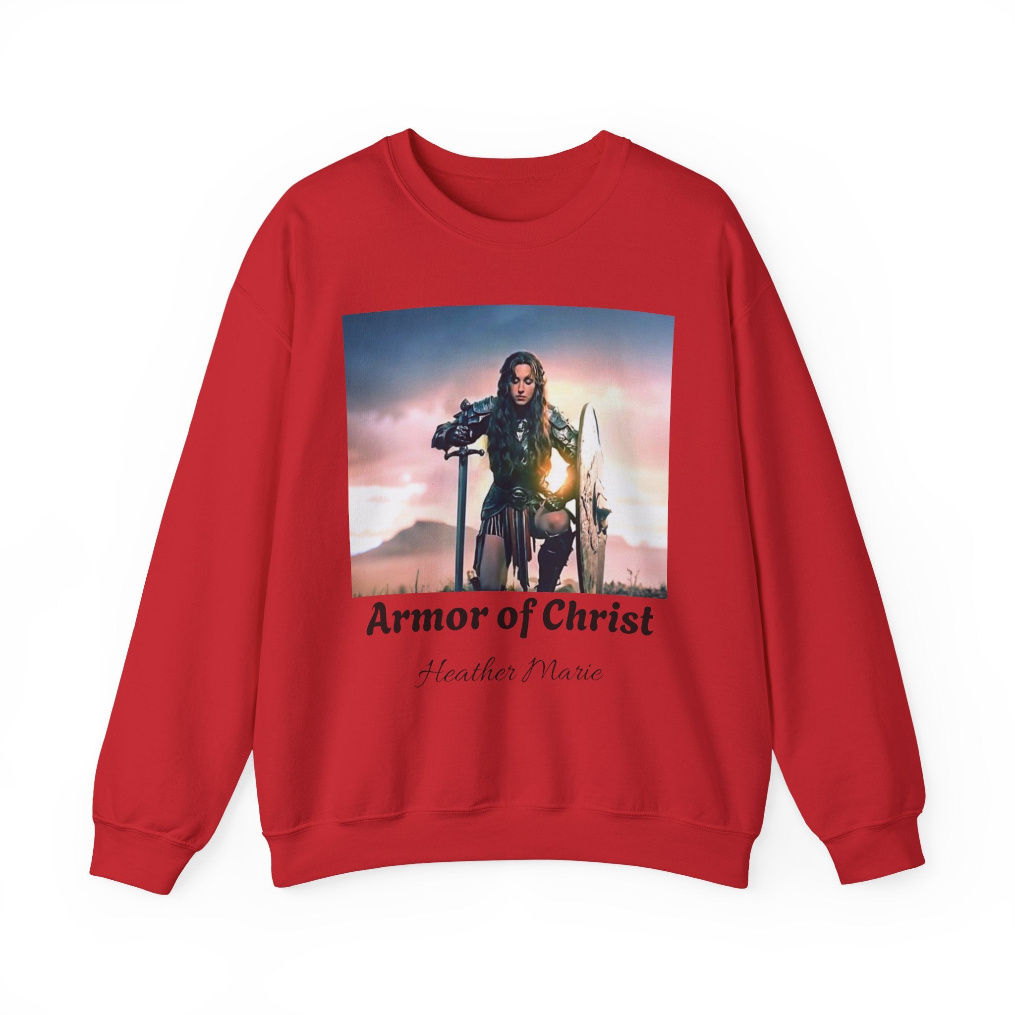 Armor of Christ Sweatshirt — Christian Faith Crewneck with Scripture (Romans 16:20)