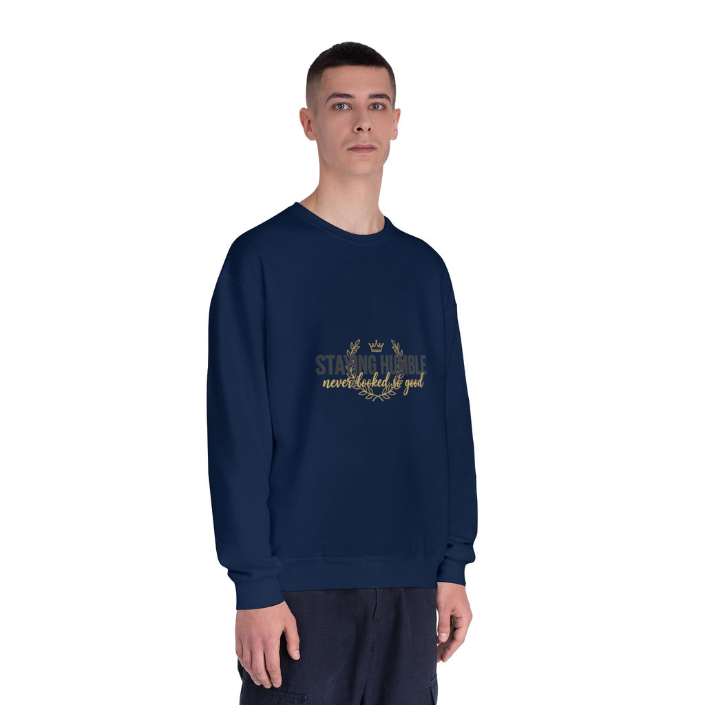 Staying Humble Crewneck Sweatshirt – Minimal Inspirational Graphic
