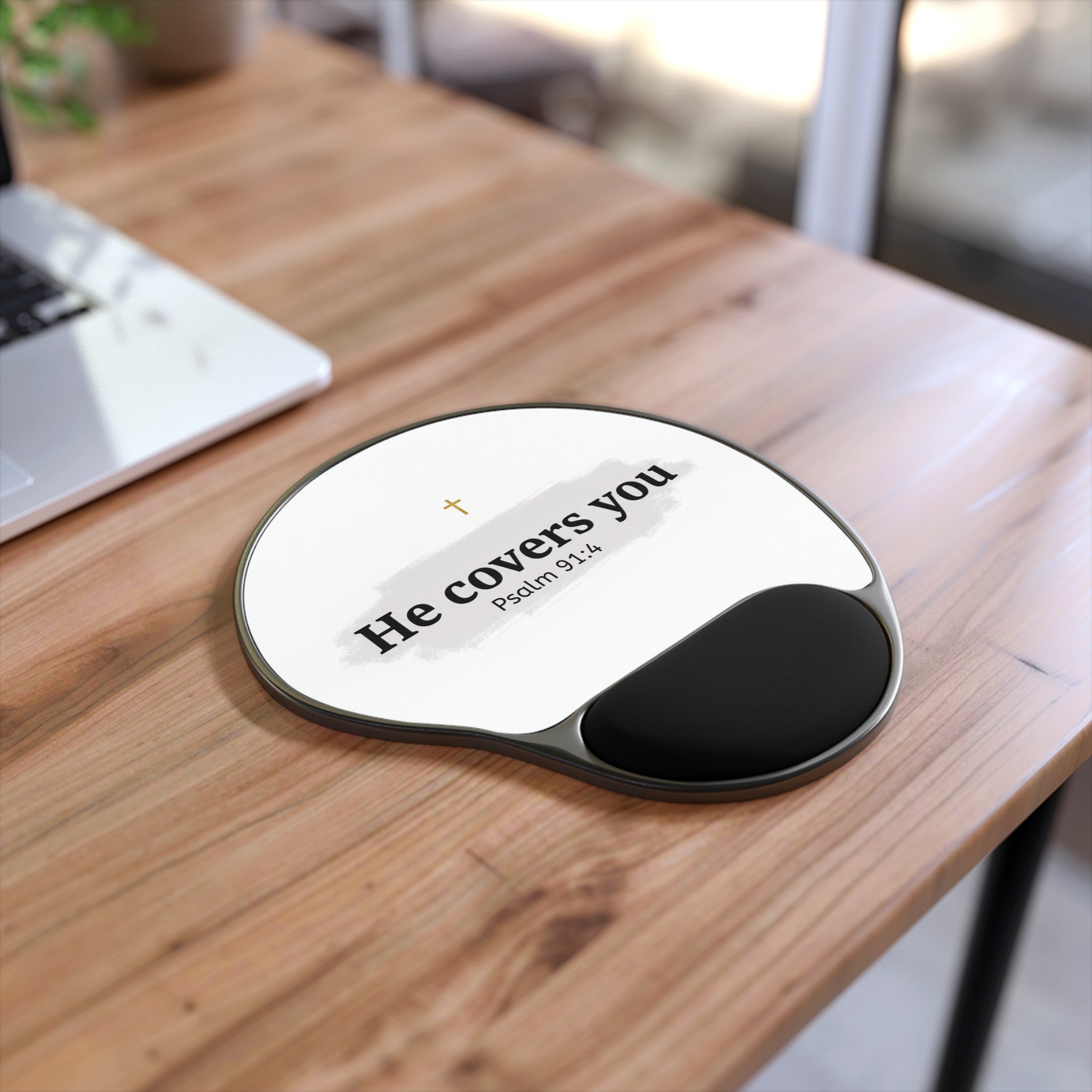 Devine Decree Ministries Gold Logo Mouse Pad with Wrist Rest