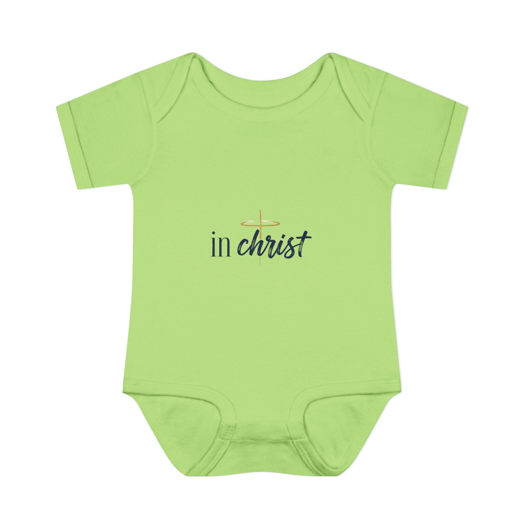Infant Bodysuit "In Christ" - Baby Christian Onesie, Baptism/Newborn Gift