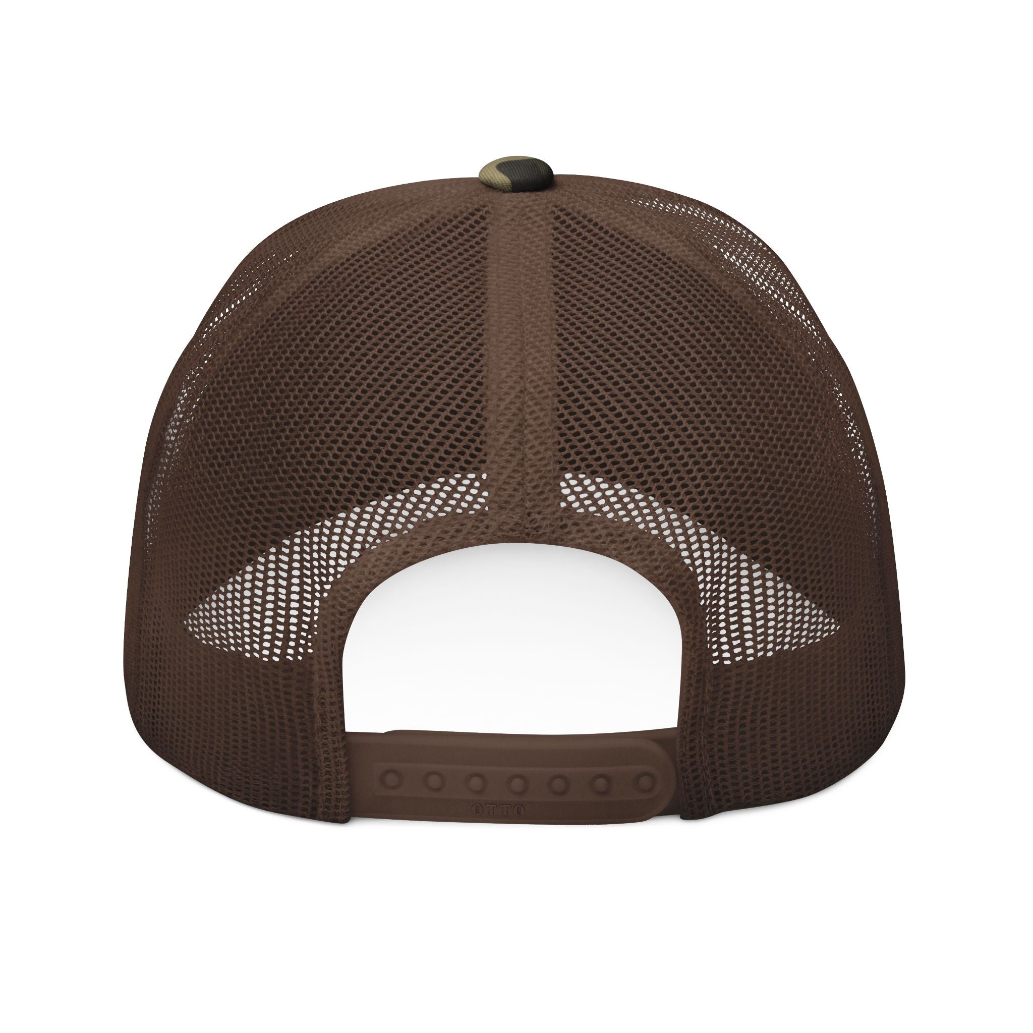 Covered in Christ Camo Trucker Hat — Embroidered Christian Baseball Cap