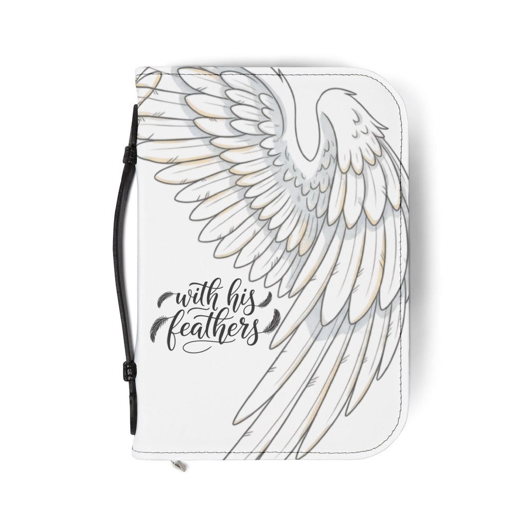 Bible Cover — "With His Feathers / He Covers You" Winged Scripture Protector