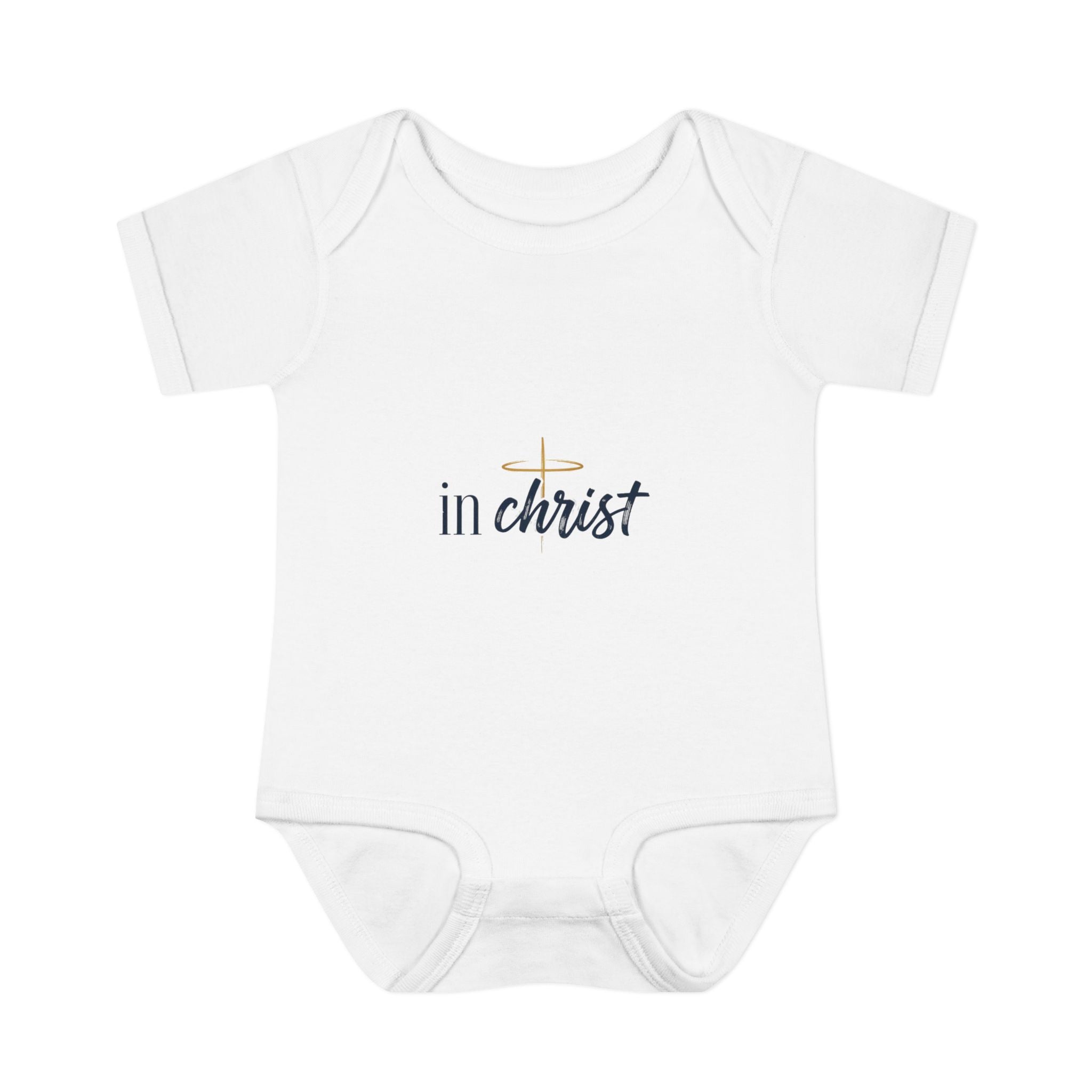 Infant Bodysuit "In Christ" - Baby Christian Onesie, Baptism/Newborn Gift